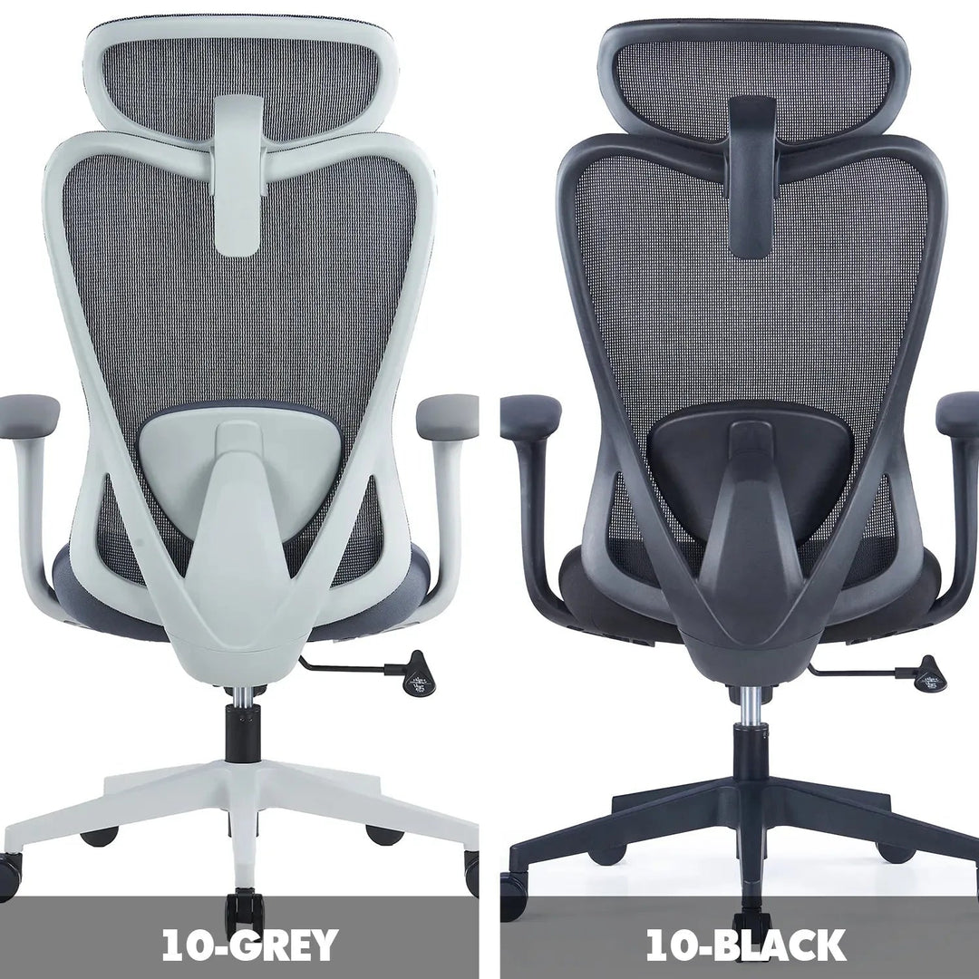 Modern mesh ergonomic office chair artique color swatches.