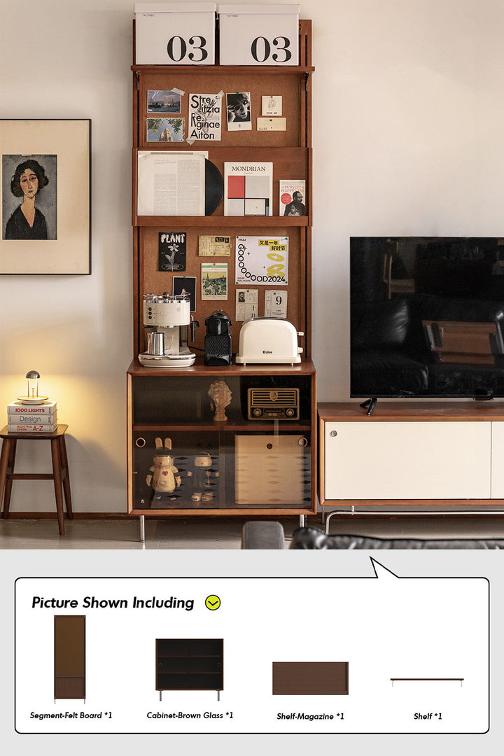 Vintage Boxwood Modular Hanging Wall Shelf System MUSE SINGLE