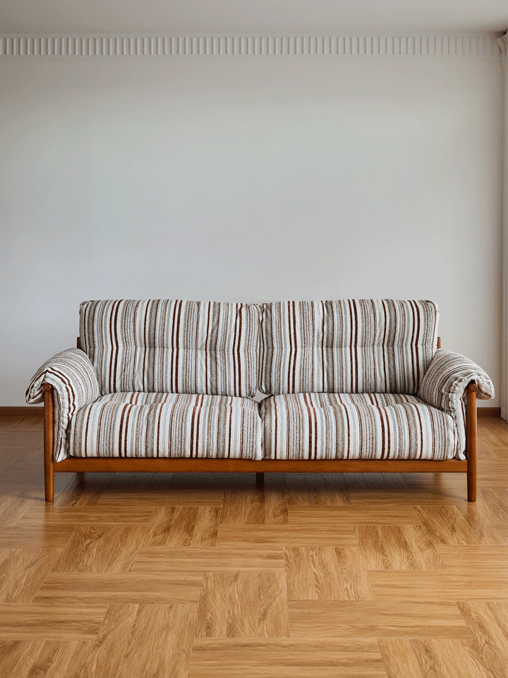 Scandinavian Chenille Velvet Fabric Boxwood 3 Seater Sofa OPEN BACKED