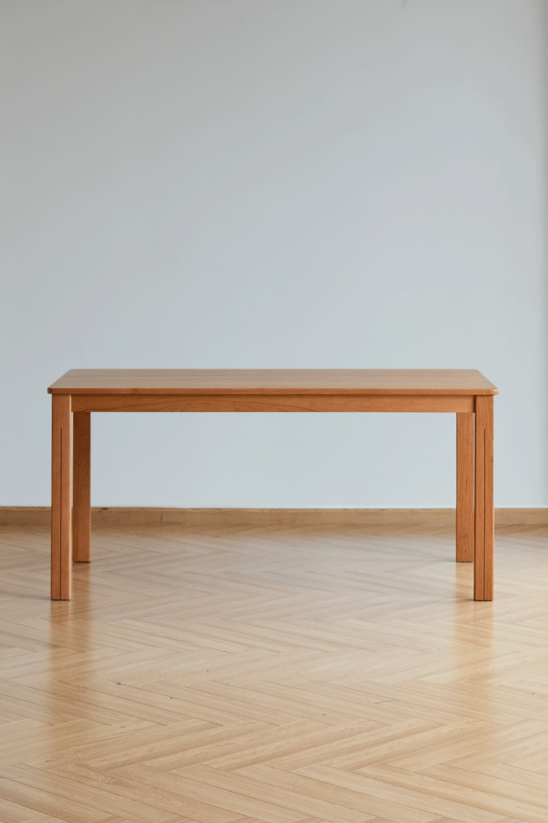 Scandinavian cherry wood dining table eclipse color swatches.