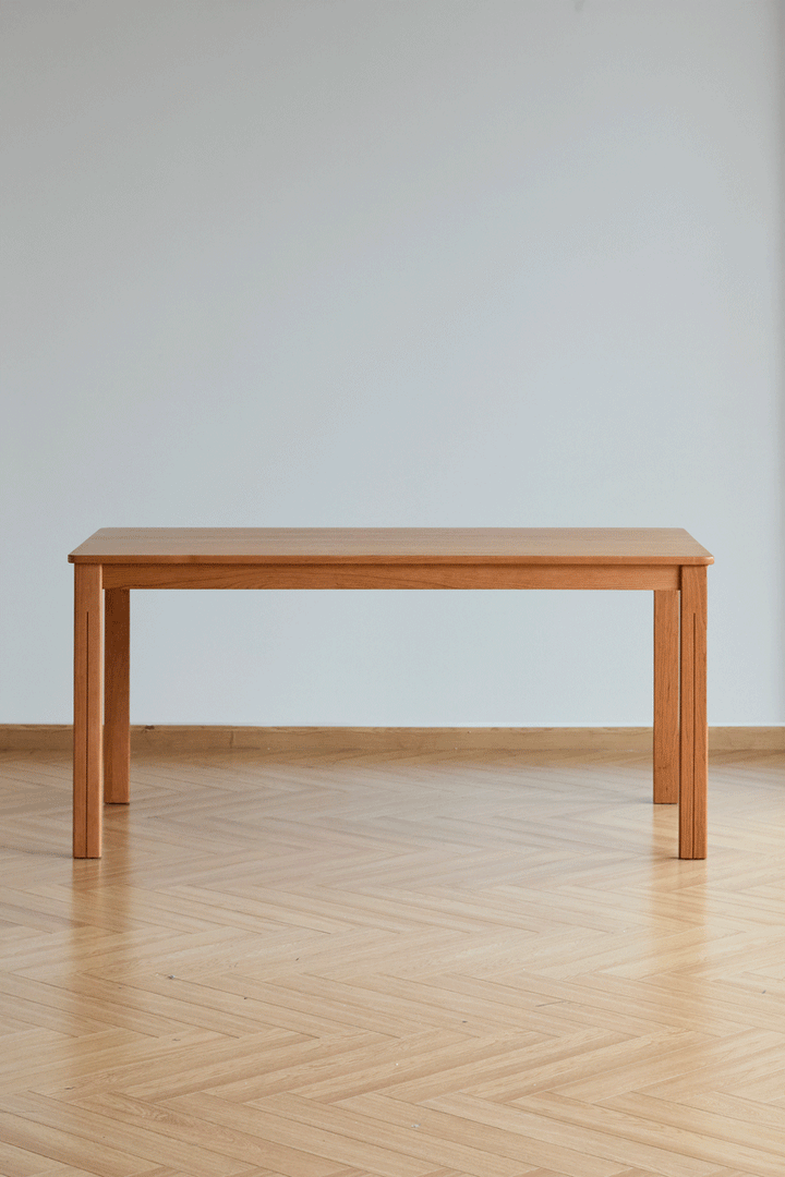 Scandinavian cherry wood dining table eclipse color swatches.