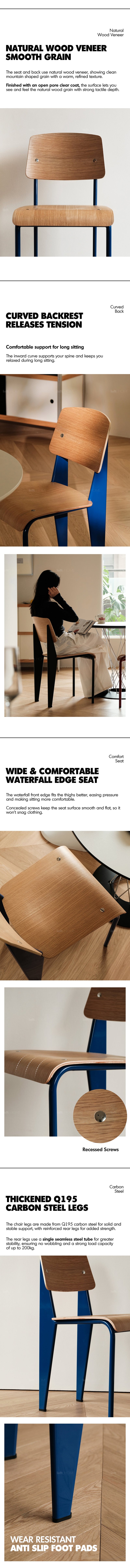 Bauhaus Plywood Dining Chair STANDARD More Details and Instruction_2