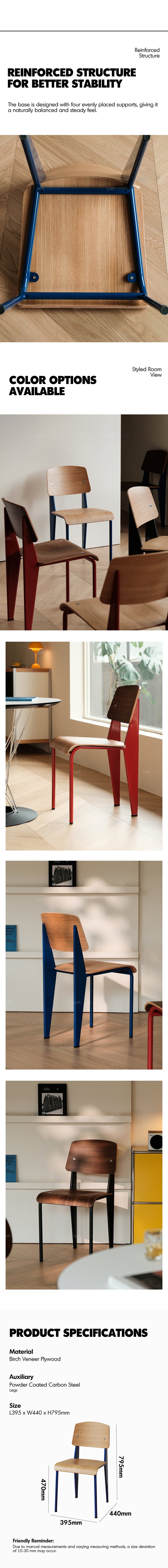 Bauhaus Plywood Dining Chair STANDARD More Details and Instruction_3