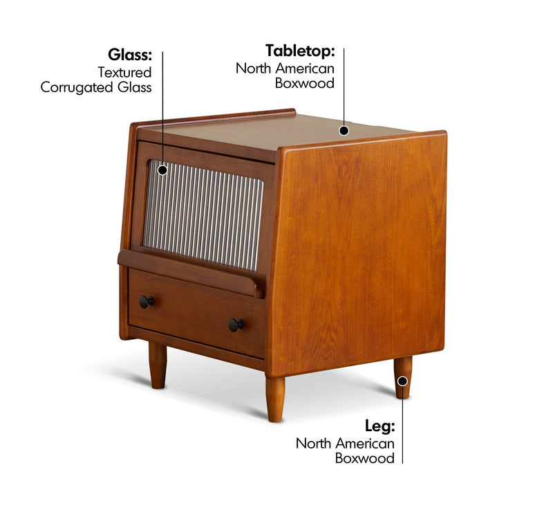 Vintage Boxwood Side Table CUCKOO Material Details Chart