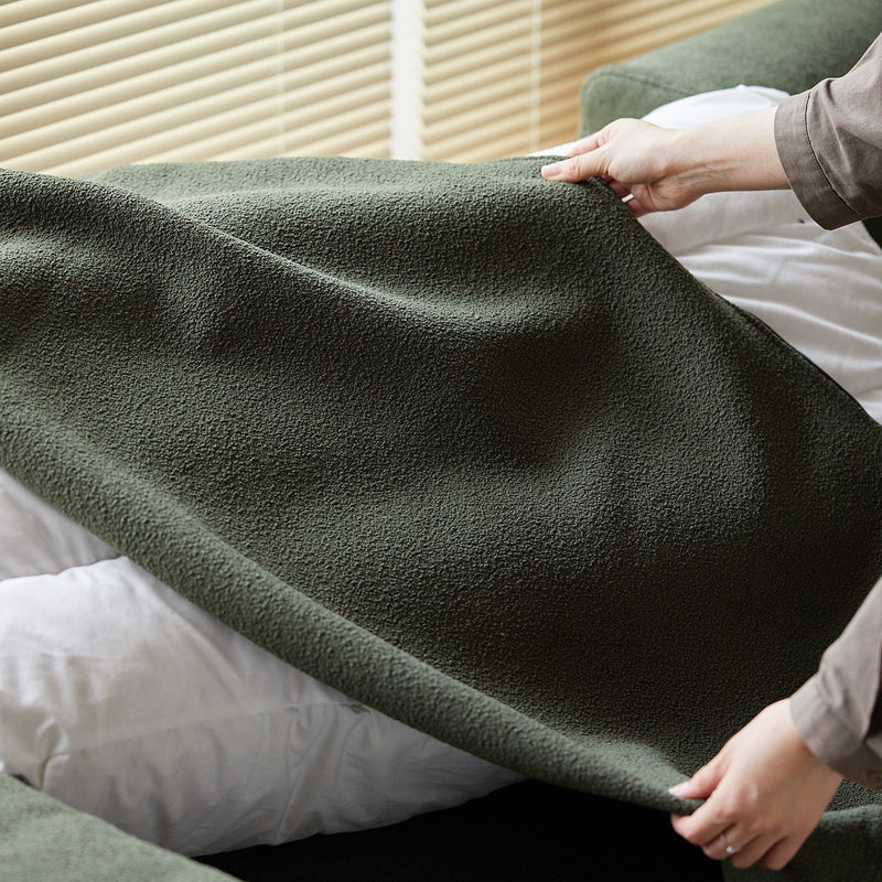 Scandinavian Premium Boucle Fabric Removable Sofa Cover Material Details Chart
