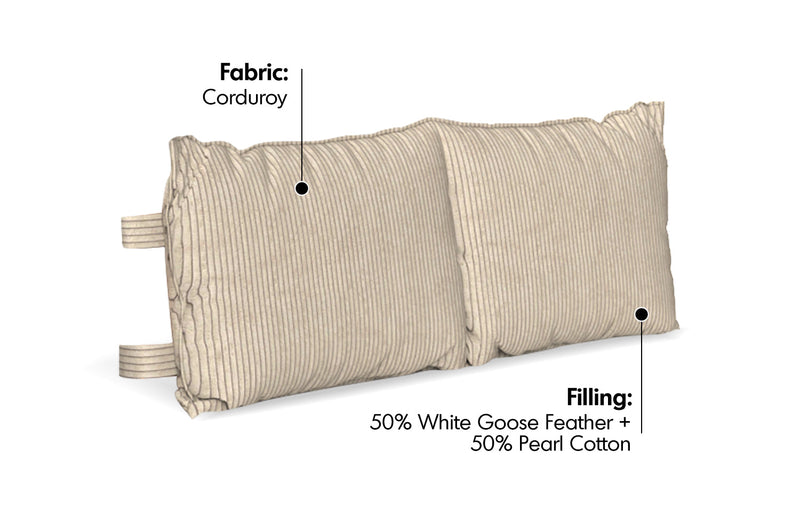 Universal Corduroy Velvet Fabric Bed Head Cushion Material Details Chart