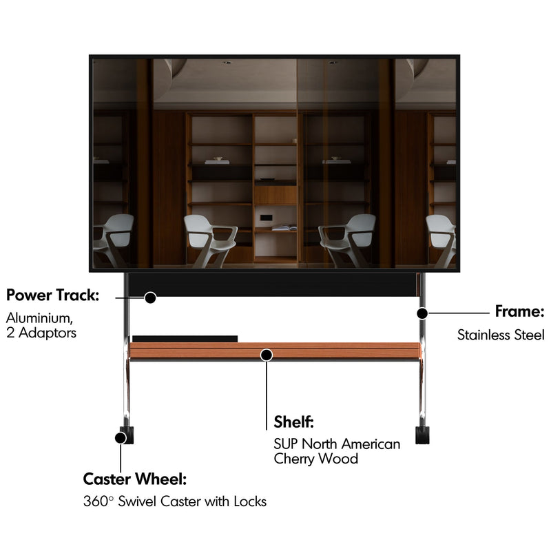 Scandinavian Cherry Wood TV Hanger HAL Material Details Chart
