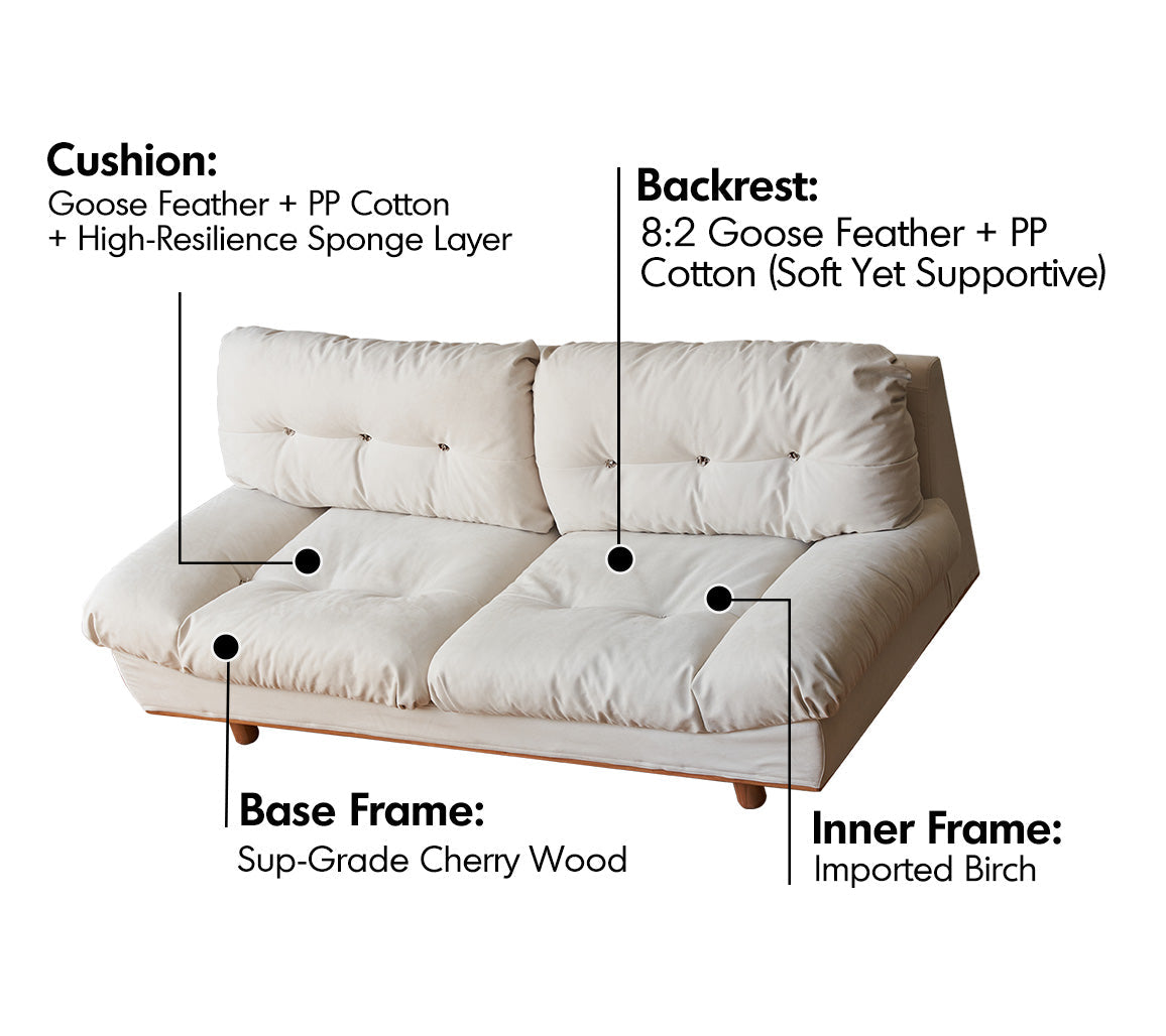 Scandinavian Cat Scratch Resistant Fabric 4 Seater Sofa NIMBUS Material Details Chart