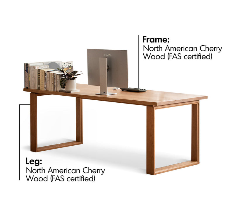 Scandinavian Cherry Wood Dining Table BLUE WHALE Material Details Chart