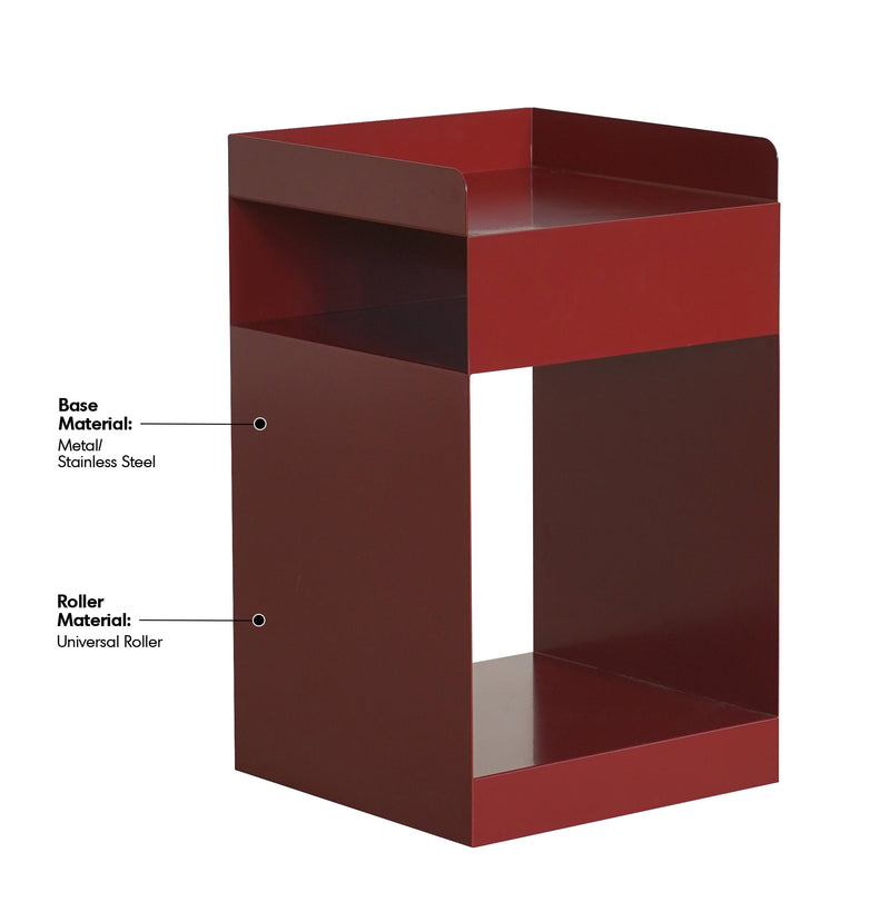 Bauhaus Steel Side Table RUBIK Material Details Chart