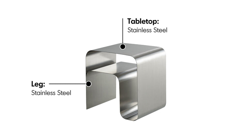 Bauhaus Steel Side Table ARC Material Details Chart