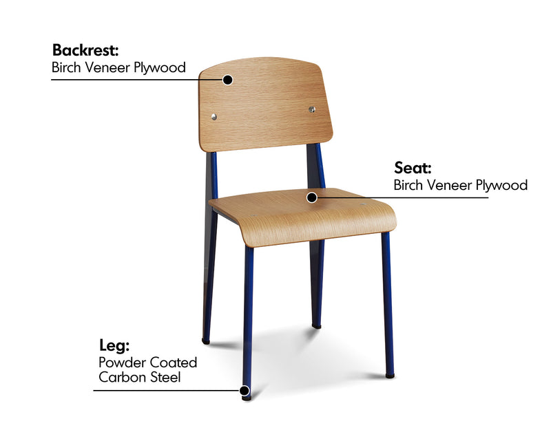 Bauhaus Plywood Dining Chair STANDARD Material Details Chart