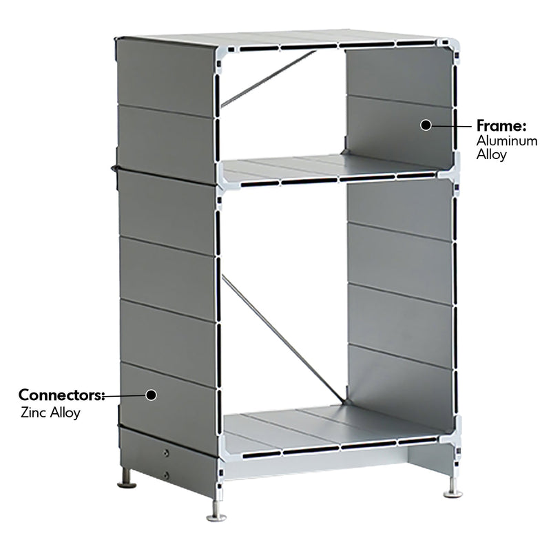 Bauhaus Aluminium Side Table CUBE Material Details Chart