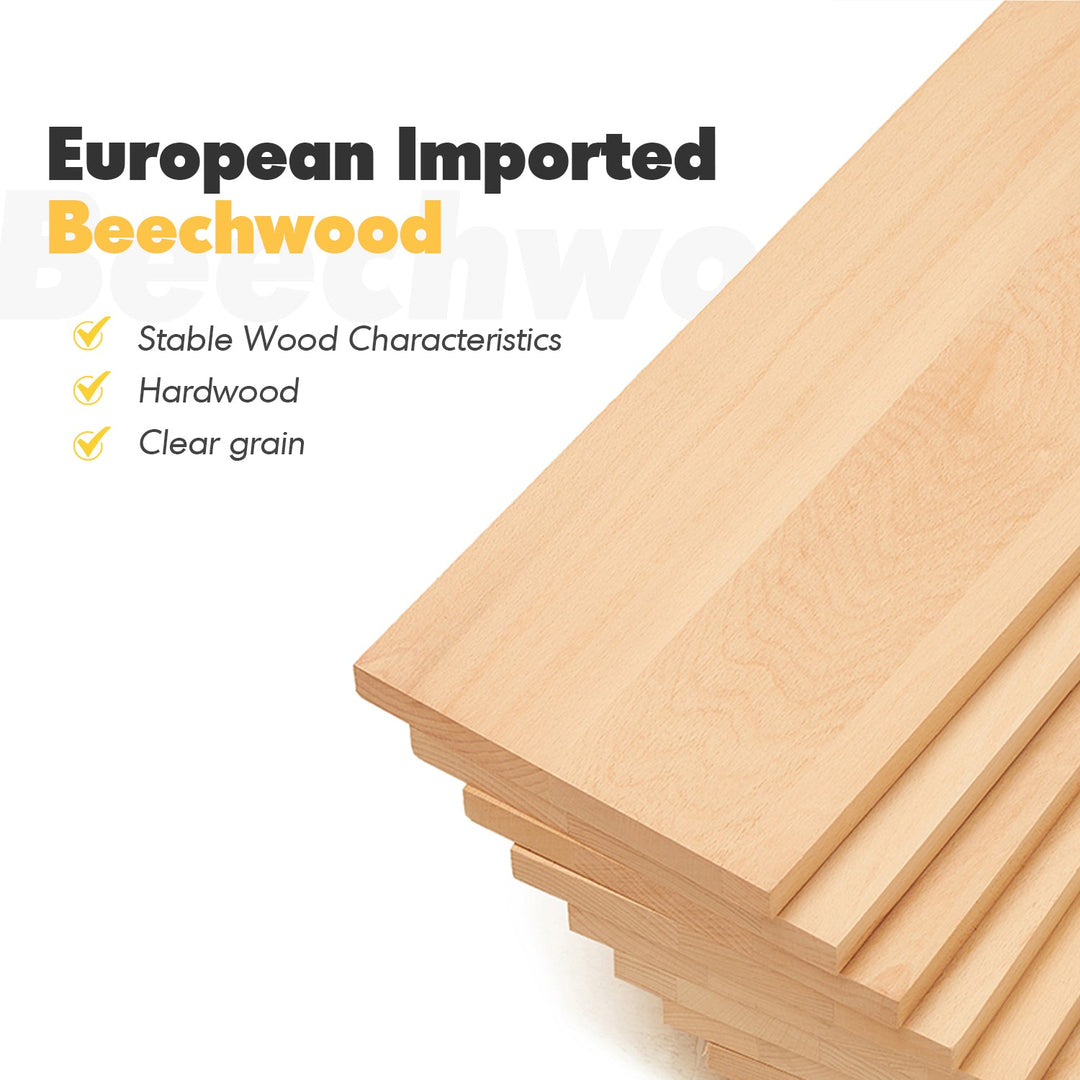Scandinavian beech wood sintered stone dining table luna material variants.