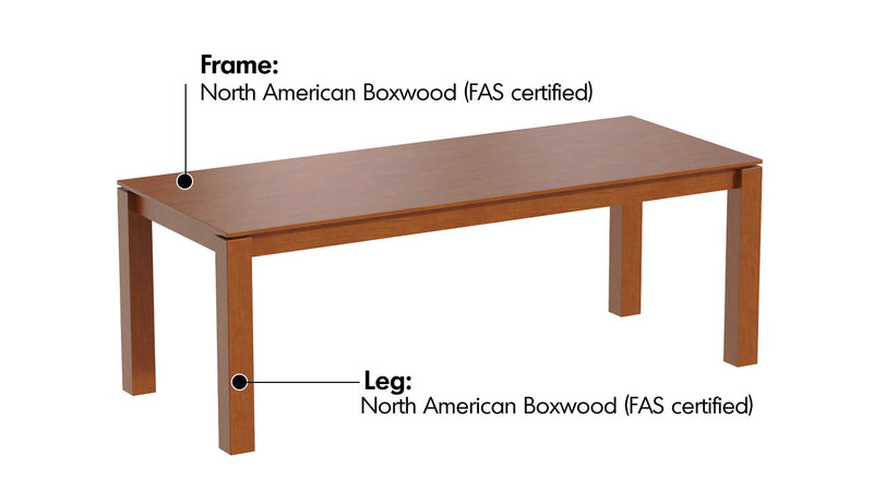Vintage Boxwood Dining Table COASTAL Material Details Chart