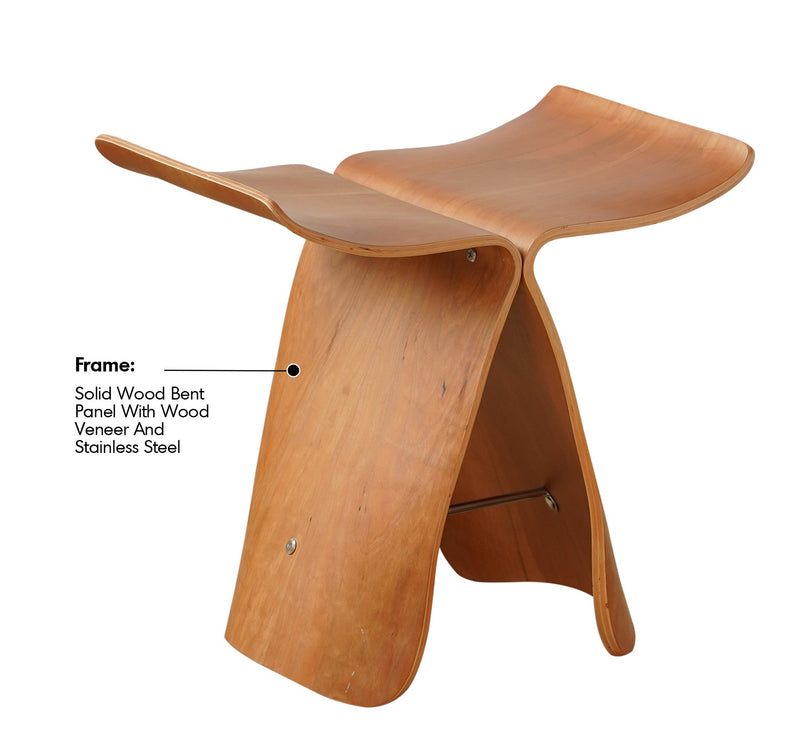 Vintage Plywood Stool FLYER Material Details Chart