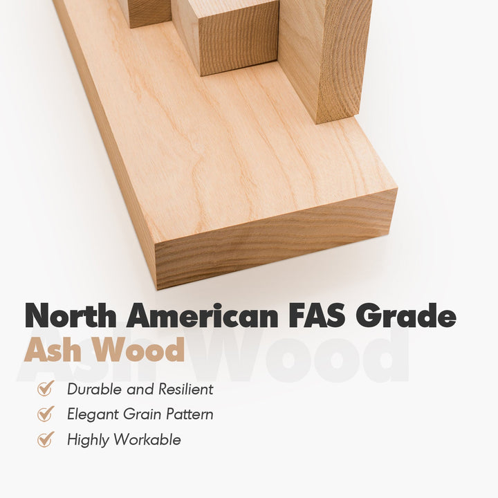 Minimalist Ash Wood Sintered Stone Coffee Table Set HAVEN