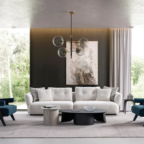 Modern Boucle Fabric 4 Seater Sofa COUCH Good to Know Preview-1
