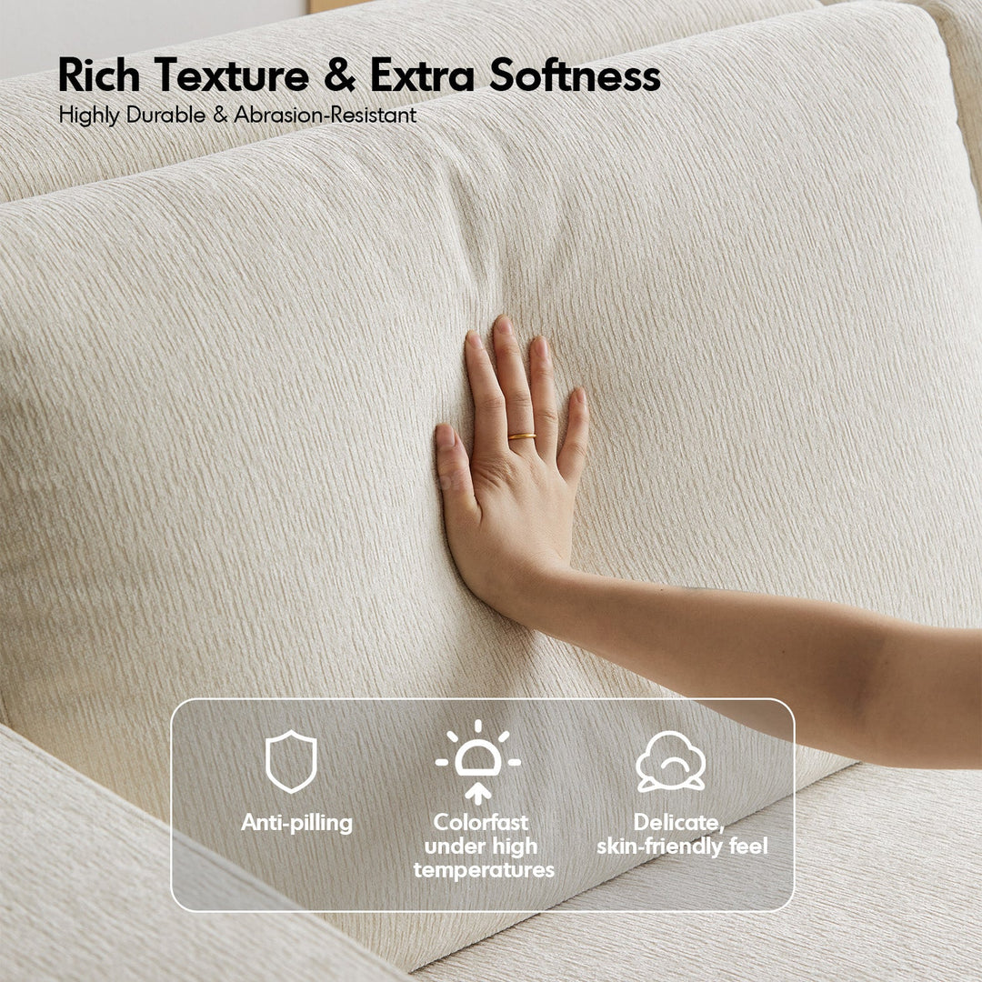 Minimalist Chenille Velvet Fabric Electric Recliner 2 Seater Sofa STRATUS