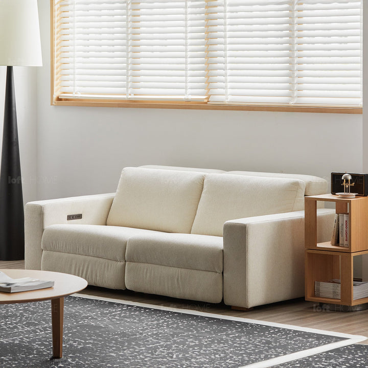 Minimalist Chenille Velvet Fabric Electric Recliner 2 Seater Sofa STRATUS