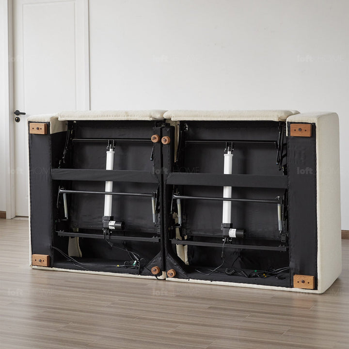 Minimalist Chenille Velvet Fabric Electric Recliner 2 Seater Sofa STRATUS