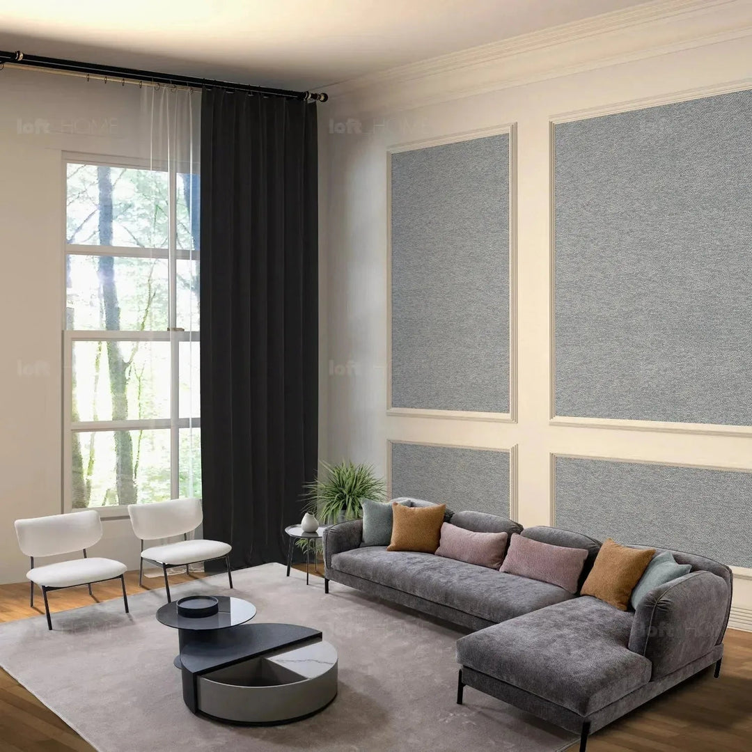 Modern chenille velvet fabric l shape sectional sofa stylish 4+l situational feels.