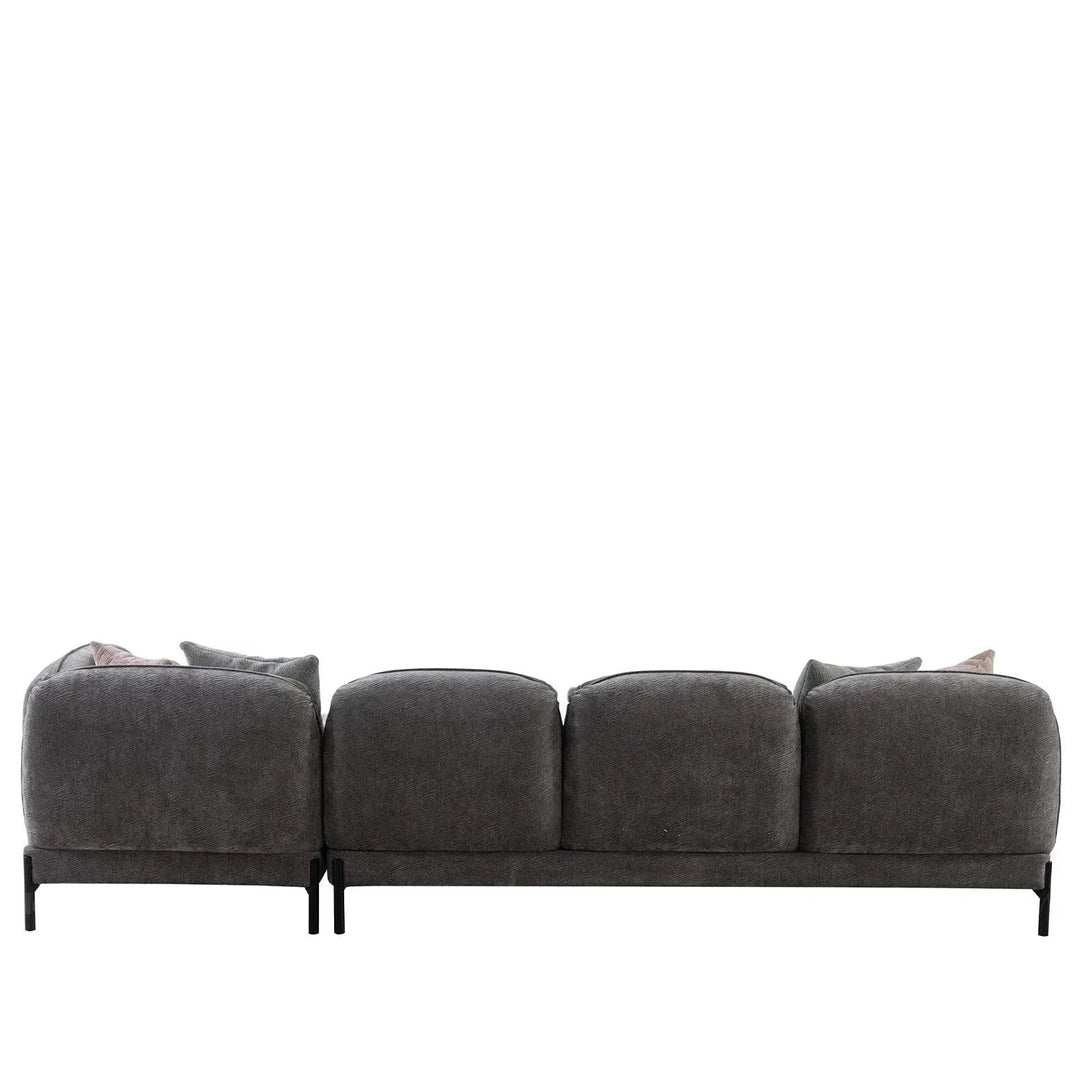 Modern chenille velvet fabric l shape sectional sofa stylish 4+l layered structure.