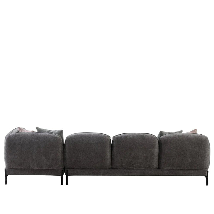 Modern chenille velvet fabric l shape sectional sofa stylish 4+l layered structure.