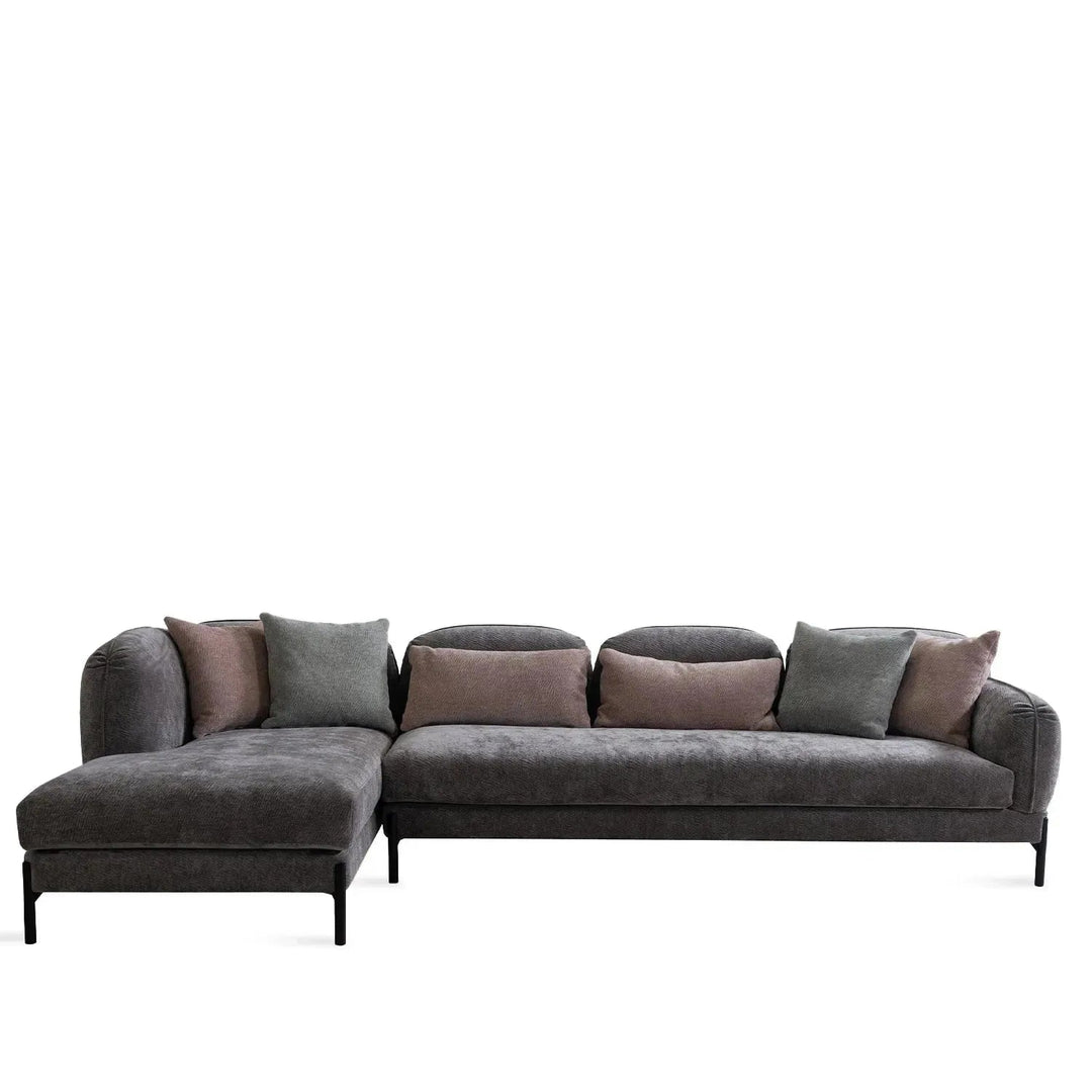 Modern chenille velvet fabric l shape sectional sofa stylish 4+l detail 1.