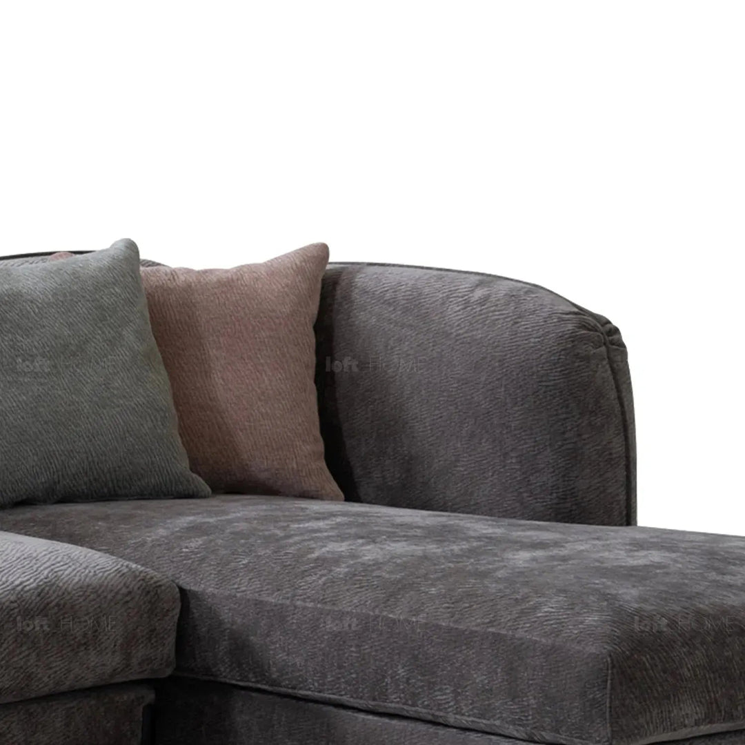 Modern chenille velvet fabric l shape sectional sofa stylish 4+l in close up details.
