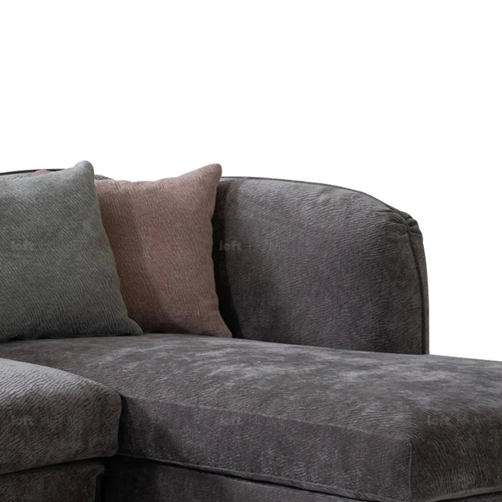 Modern chenille velvet fabric l shape sectional sofa stylish 4+l in close up details.
