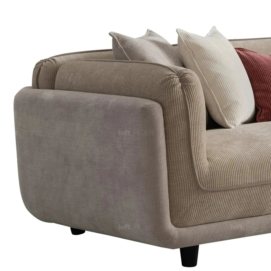 Modern Corduroy Velvet Fabric 4 Seater Sofa FLUFF