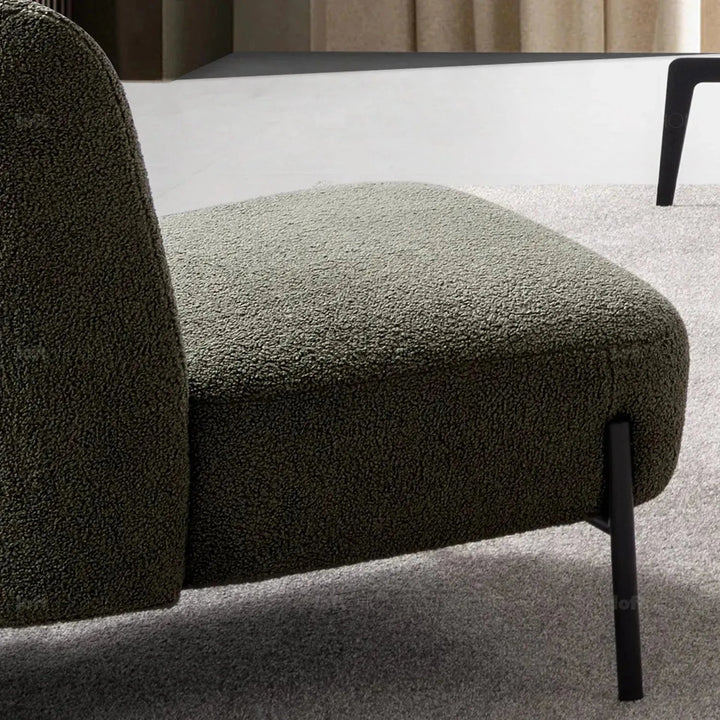 Modern Sherpa Fabric 1 Seater Sofa ATRIUM