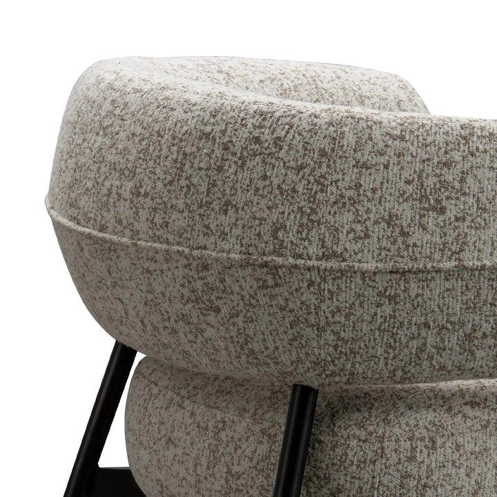 Modern Mixed Weave Fabric 1 Seater Sofa BAYEUX