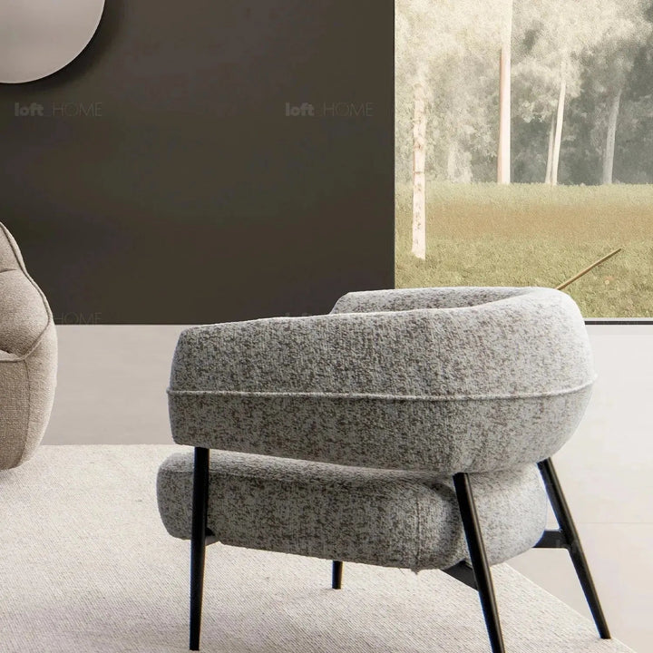 Modern Mixed Weave Fabric 1 Seater Sofa BAYEUX