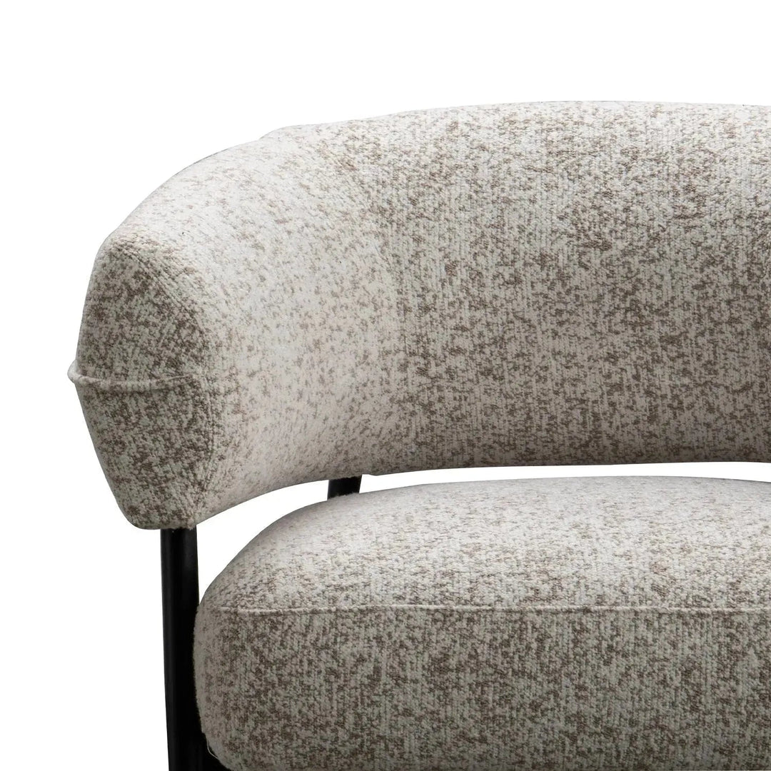 Modern Mixed Weave Fabric 1 Seater Sofa BAYEUX