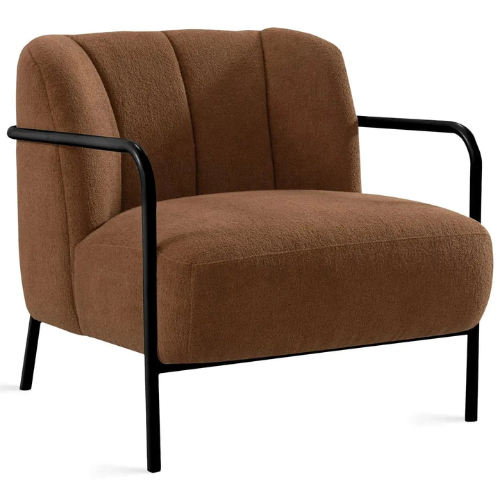 Modern Sherpa Fabric 1 Seater Sofa CLOISTER