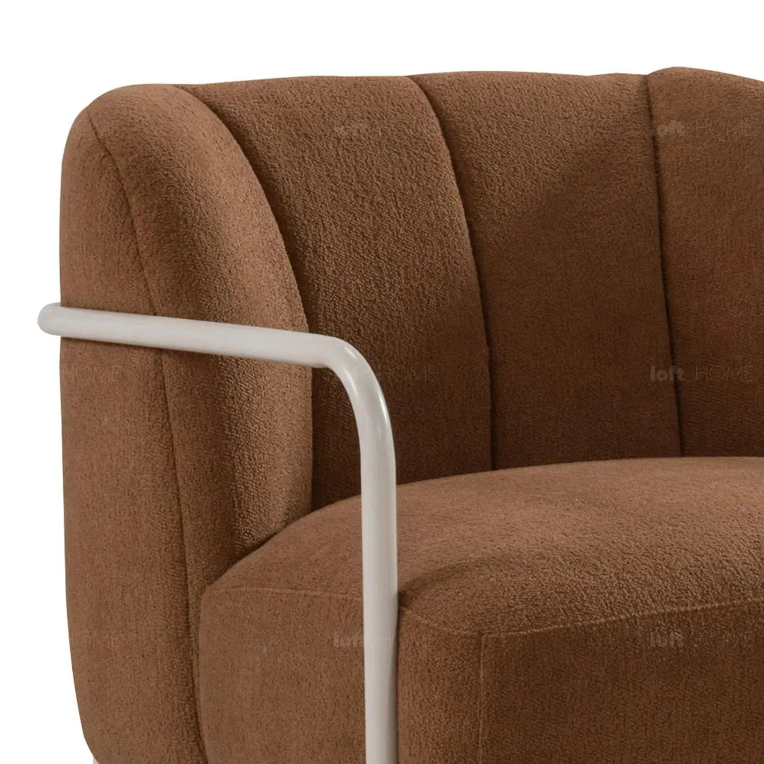 Modern Sherpa Fabric 1 Seater Sofa CLOISTER