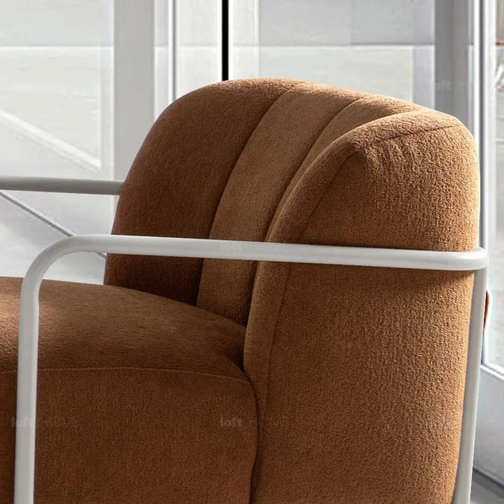 Modern Sherpa Fabric 1 Seater Sofa CLOISTER