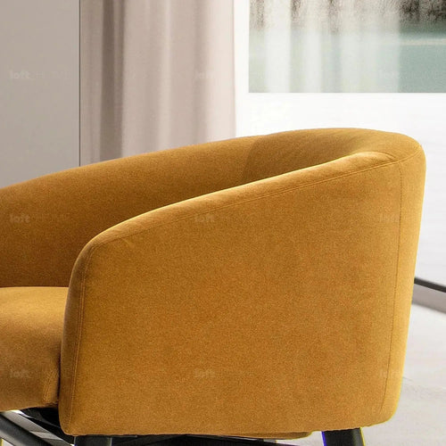 Modern Suede Fabric 1 Seater Sofa GINGE Good to Know Preview-1