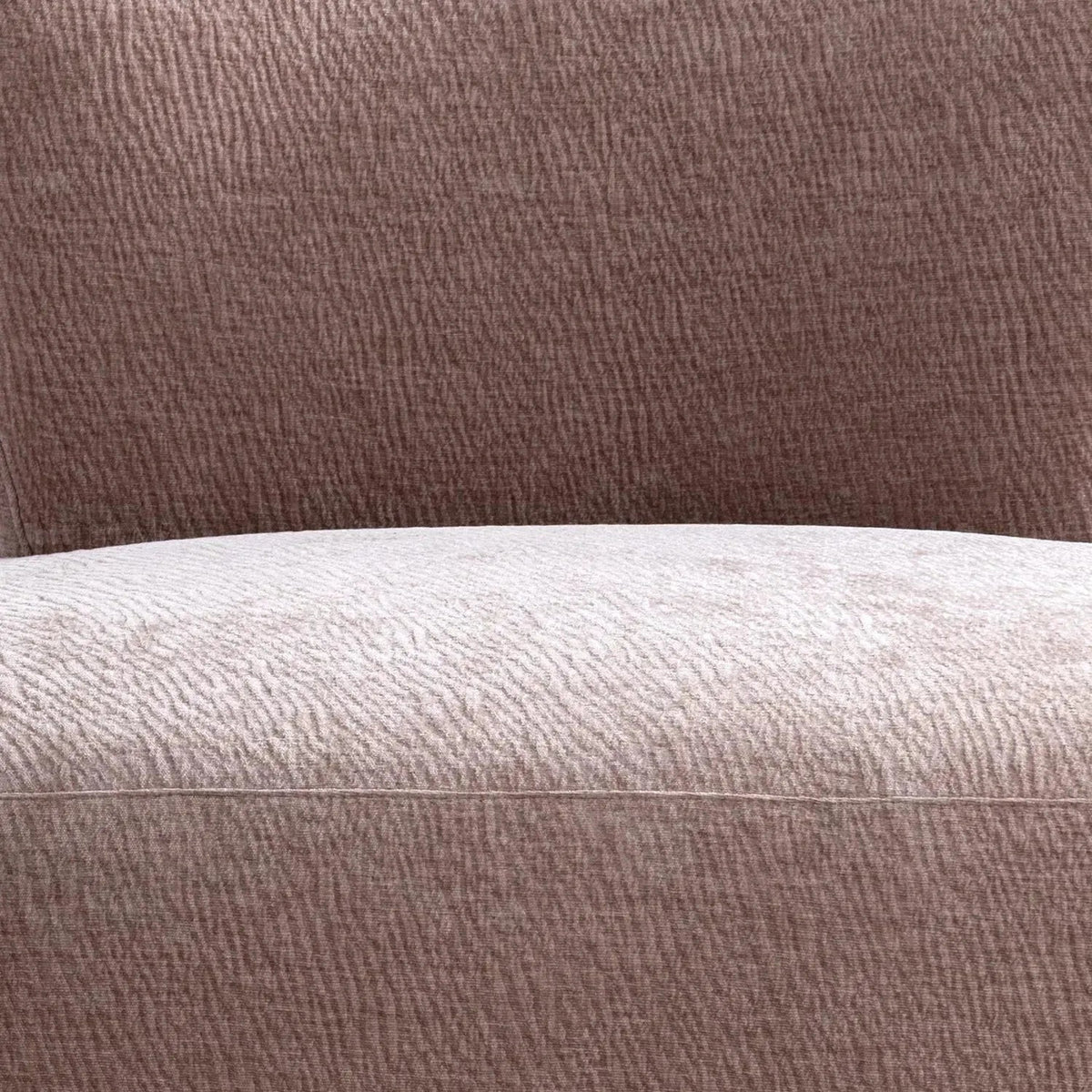 Cream corduroy velvet fabric revolving 1 seater sofa gnett with context.