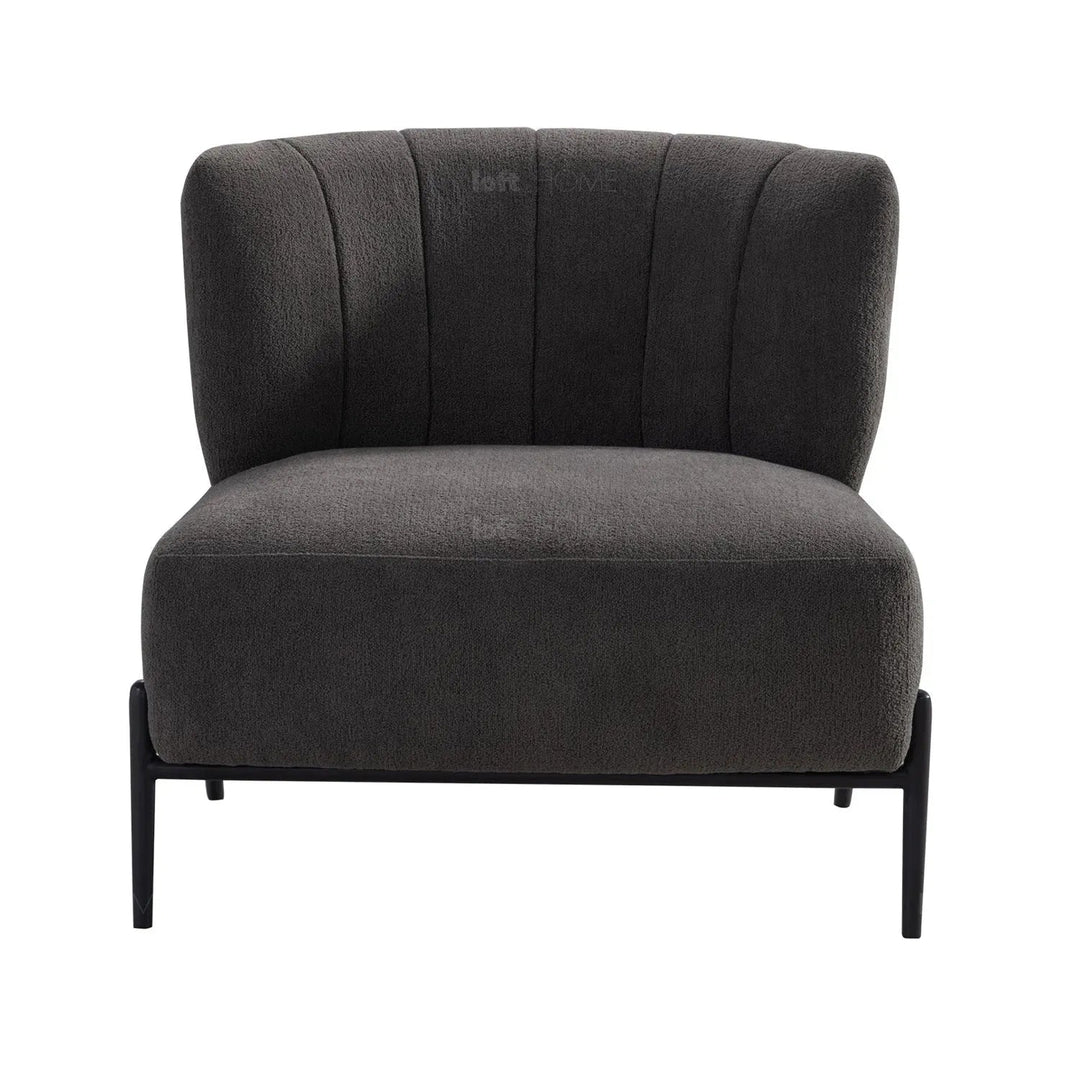 Modern Sherpa Fabric 1 Seater Sofa HEDGE