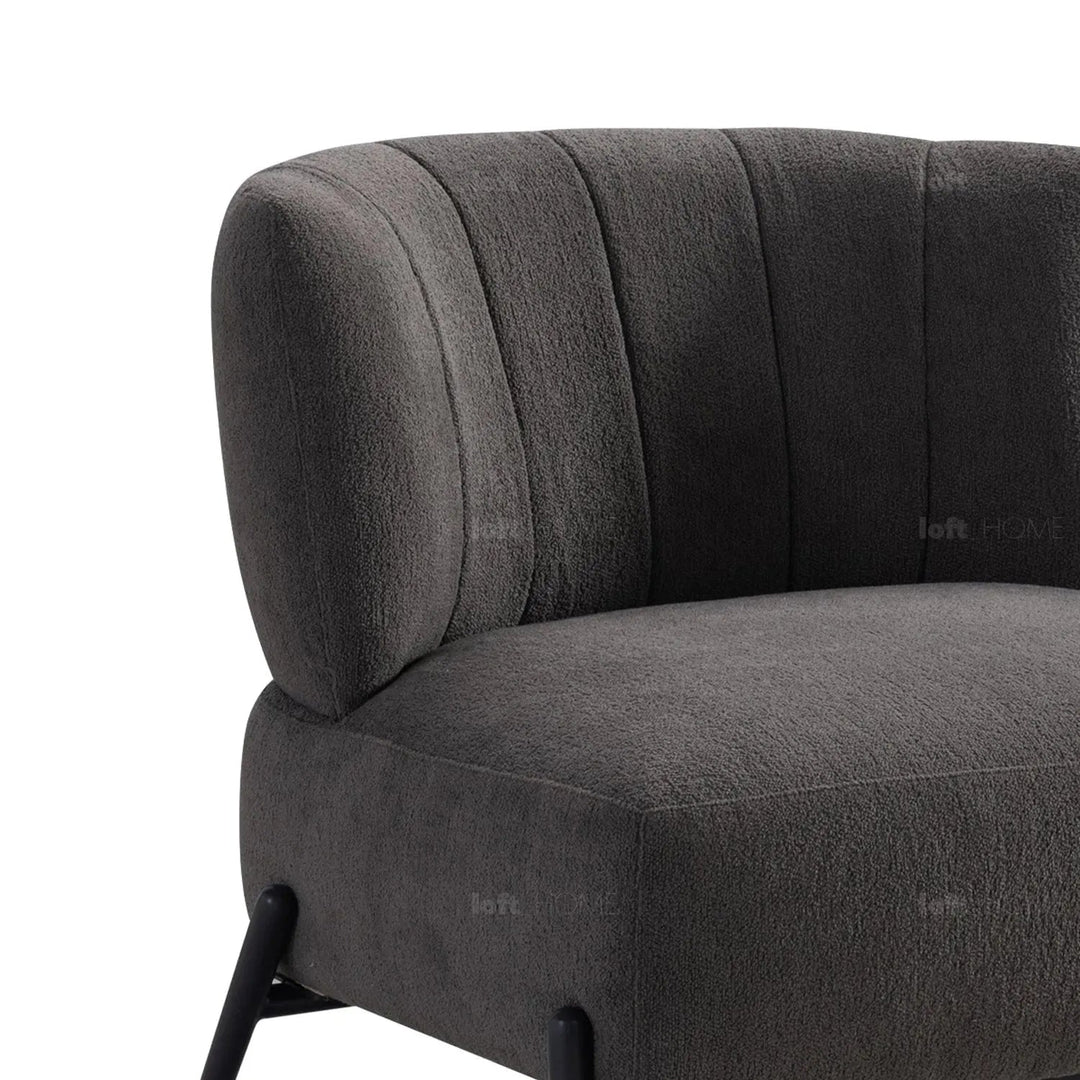 Modern sherpa fabric 1 seater sofa hedge material variants.