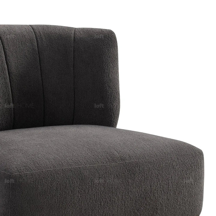 Modern Sherpa Fabric 1 Seater Sofa HEDGE