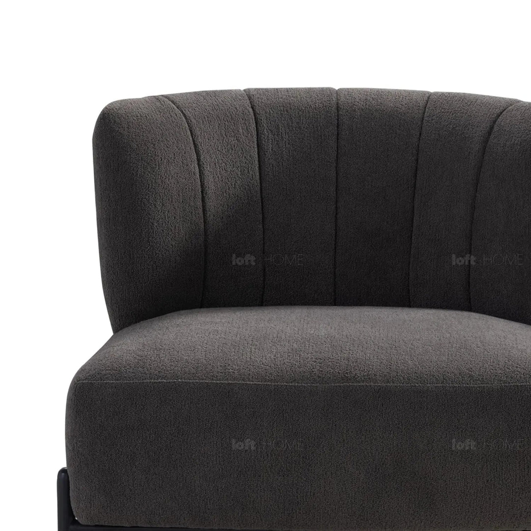 Modern Sherpa Fabric 1 Seater Sofa HEDGE