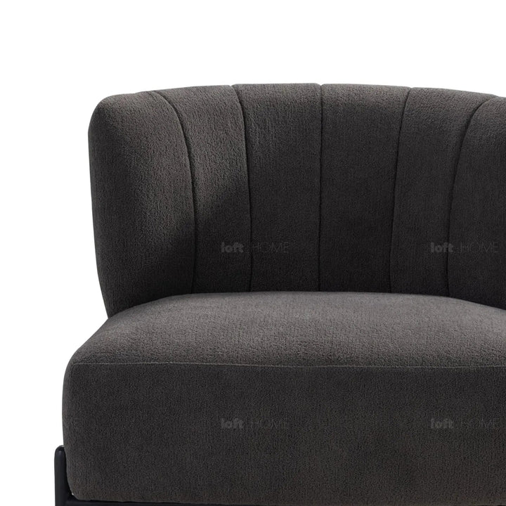 Modern Sherpa Fabric 1 Seater Sofa HEDGE