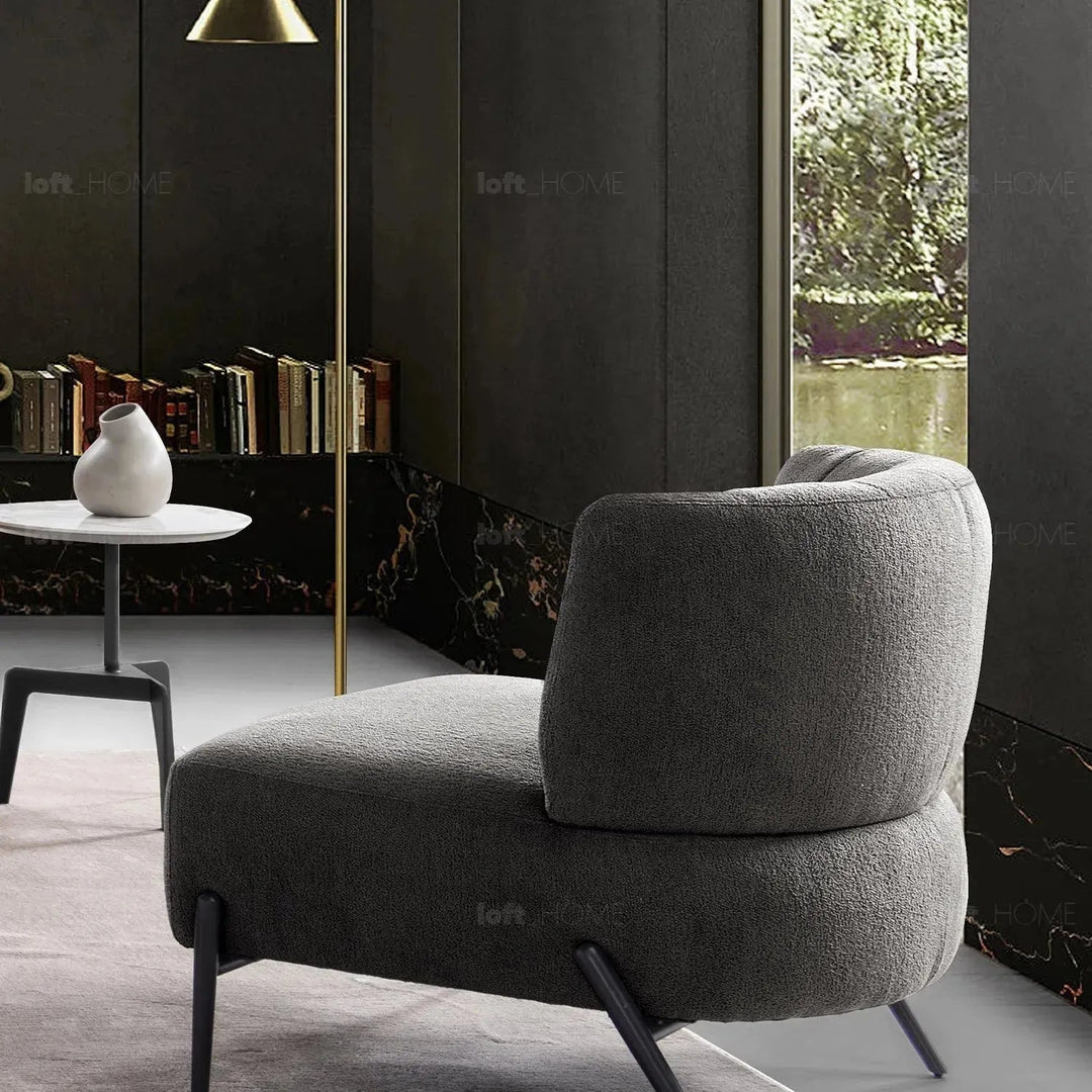 Modern Sherpa Fabric 1 Seater Sofa HEDGE