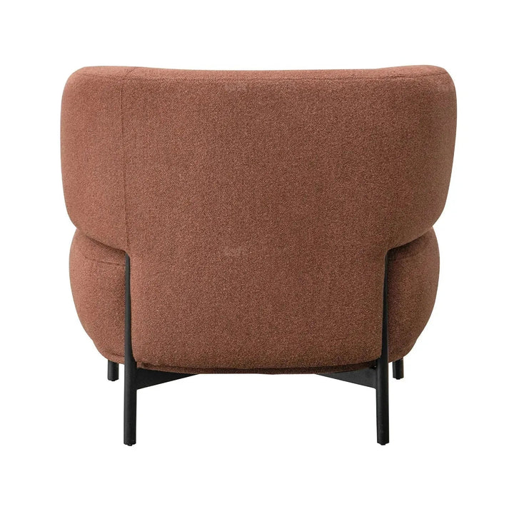 Cream Mixed Weave Fabric 1 Seater Sofa HINGER