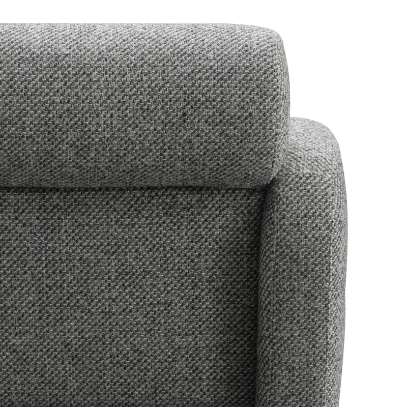 Modern Mixed Weave Fabric 1 Seater Sofa MONOLITHE Material Details Chart