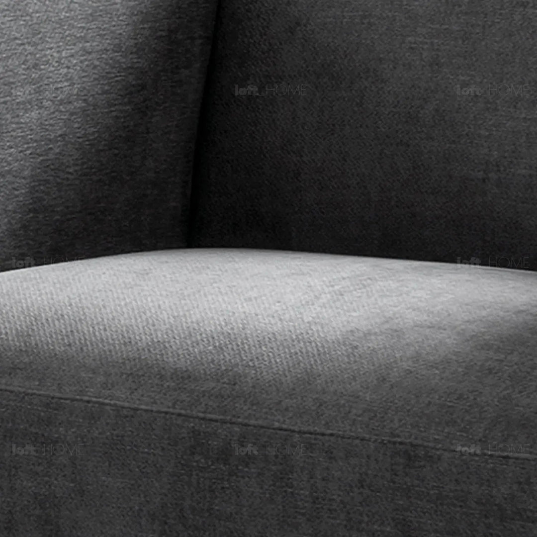 Modern mixed weave fabric 1 seater sofa mosaic in panoramic view.